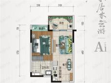 鼎龙·十里桃江A1户型户型图