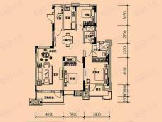 沈阳恒大御峰三居室户型户型图