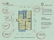 山川文苑2室2厅1卫户型图
