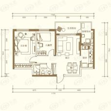 晋合金桥世家2室2厅1卫户型图
