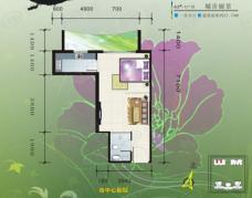 丽水南珠A3一房一厅户型图