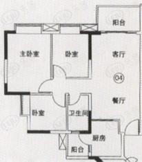 江南新苑F5栋18-22层04单元户型图