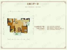 哈尔滨恒大御府14#B、E户型户型图