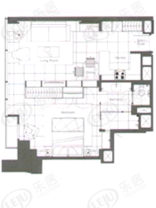济南路8号房型: 一房;  面积段: 83 －120 平方米;
户型图