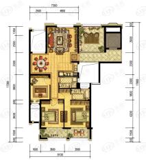 府尚公馆3室2厅2卫户型图