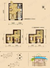 梧桐花园2室2厅1卫户型图