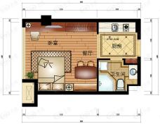 永富铂金中心卡夫小舍003户型户型图