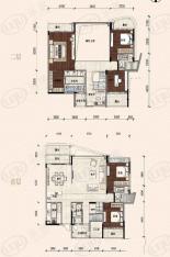 珠江鹅潭湾280平户型户型图