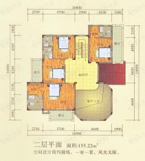 君临山水D1户型二层平面图户型图