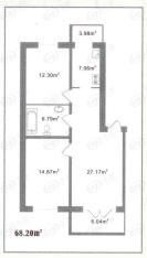 亲亲家园二房一厅一卫-68.20平方米(使用面积)-30套户型图