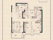 恒大未来城3室2厅2卫户型图