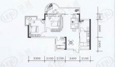 云岭天城房型: 二房;  面积段: 67.63 －91.7 平方米;户型图