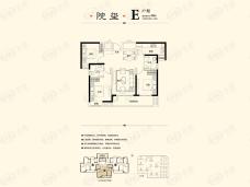 莆田仙游富力院士廷E户型 108㎡户型图