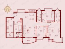 万光府前花园4室2厅3卫户型图