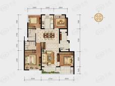 保利融信和光尘樾巢空间113方Y1户型户型图