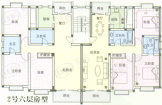 申立苑房型: 三房;  面积段: 127.07 －137.59 平方米;户型图