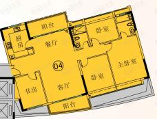 庄士映蝶蓝湾H栋04单位户型图