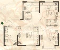 众盛四季花城两室两厅一卫户型图