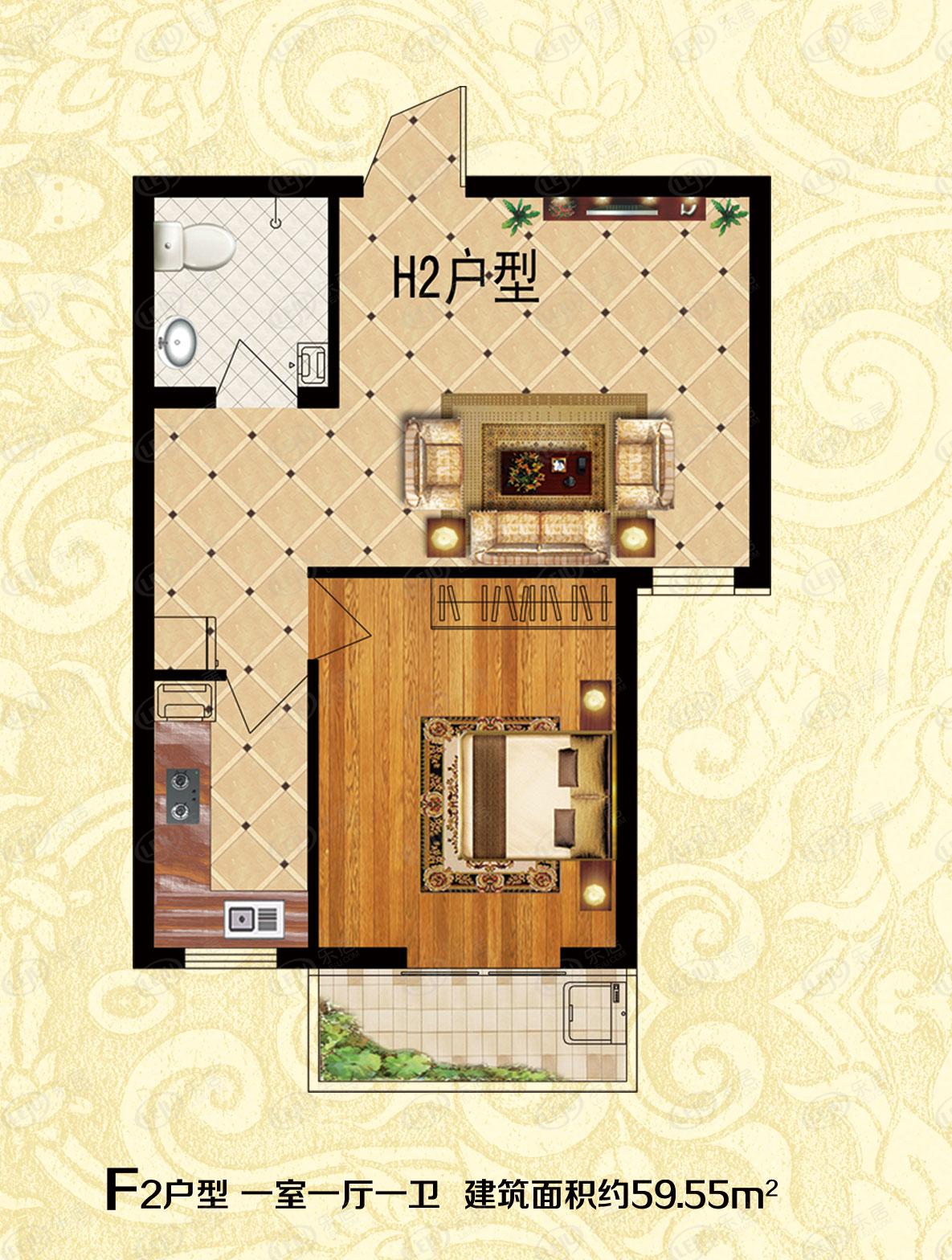 定州市博仕源户型推荐 户型面积59.55~129.36㎡