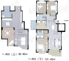 臻藏元一新苑房型: 复式;  面积段: 115.82 －284.9 平方米;户型图