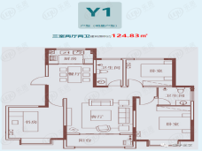 银丰世家3室2厅2卫户型图