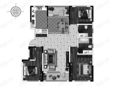 弘邦宝第148平的户型户型图