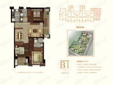 长乐名城紫金轩B1-107平方米户型户型图