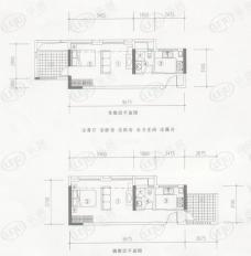 万科第五园三期房型: 一房;  面积段: 30 －40 平方米;户型图