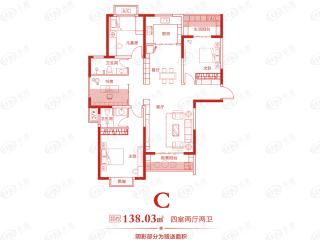 建业多伦世悦府C户型户型图