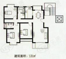 博泰景苑房型: 三房;  面积段: 118 －137 平方米;
户型图