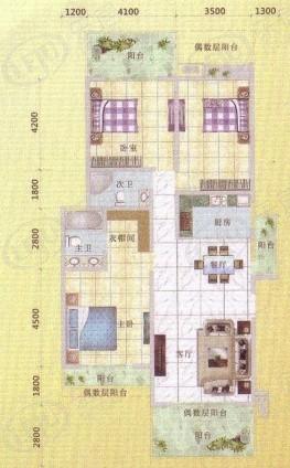 苹果社区户型公布 户型面积128.77~136.57㎡