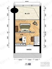 广州国际港航中心一期2室1厅1卫户型图