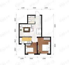 瑞家景峰2室2厅1卫户型图