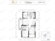 绿城·西双版纳春江明月3室2厅2卫户型图