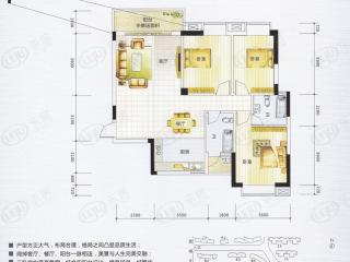 宏鑫锦江国际20号楼B户型（1-18层）户型图