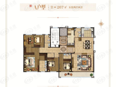 儒泰正荣府5室2厅4卫户型图