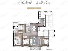 金地商置·瓯江峯汇143户型图