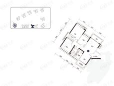 松晖名苑3室2厅2卫户型图