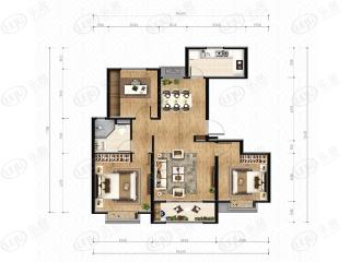 建邦·原香溪谷小高层D户型户型图