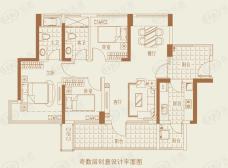 潜龙曼海宁(南区)3栋3-B 3房2厅2卫3阳台 86.71-户型图