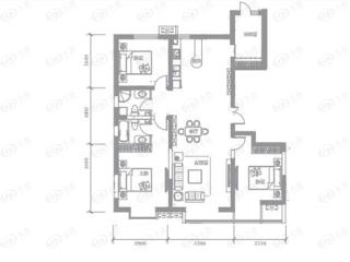 太原·绿地城C2户型户型图