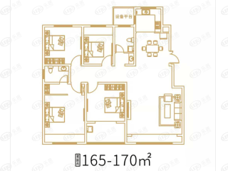 华富世家4室户型户型图