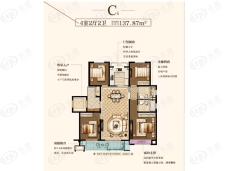 中梁·壹号院洋房C户型户型图