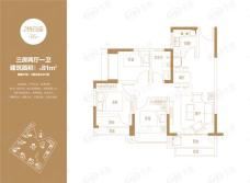 名居广场-伍號公寓2栋B座06户型户型图