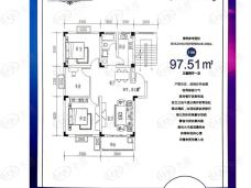 淳东花园3室2厅1卫户型图