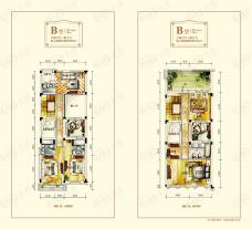 盛世豪庭二期香堡别墅B户型（2层、3层）户型图