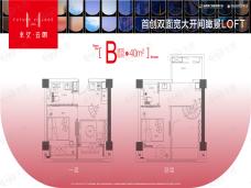 东望云朗2室1厅2卫户型图