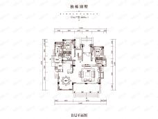 富力盈溪谷独栋别墅DA户型首层户型图