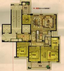 中梁·瑞祥首府128㎡ 5房2厅2卫户型图