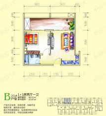 都市心语20#B户型户型图